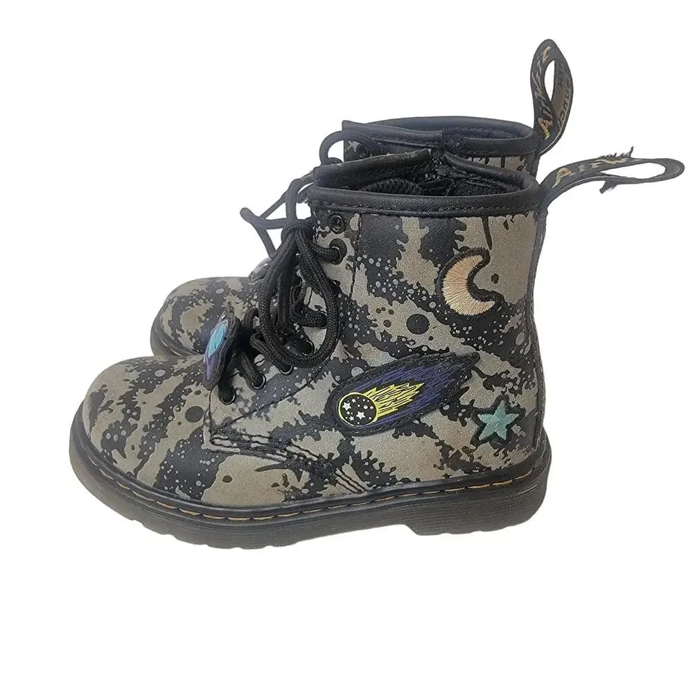 Kid's Dr. Martens Junior 1460 Space Hydro Leather Lace Up Boots Size 10